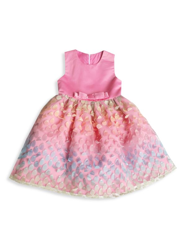 Joe-Ella Little Girl's & Girl's Textured Ombr A Line Dress